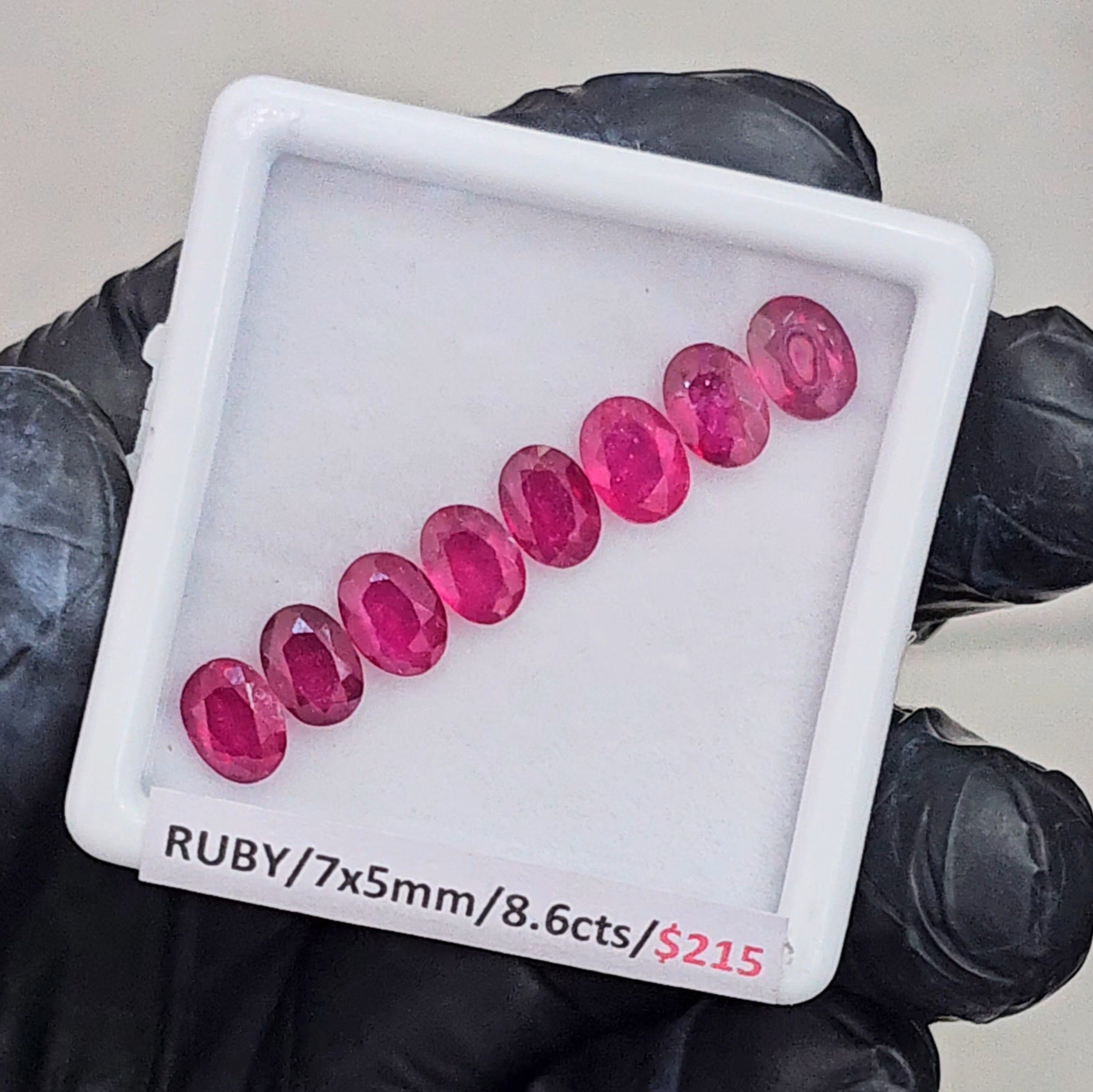 8 Pcs Natural Ruby Faceted |Oval| Size: 7x5mm - The LabradoriteKing