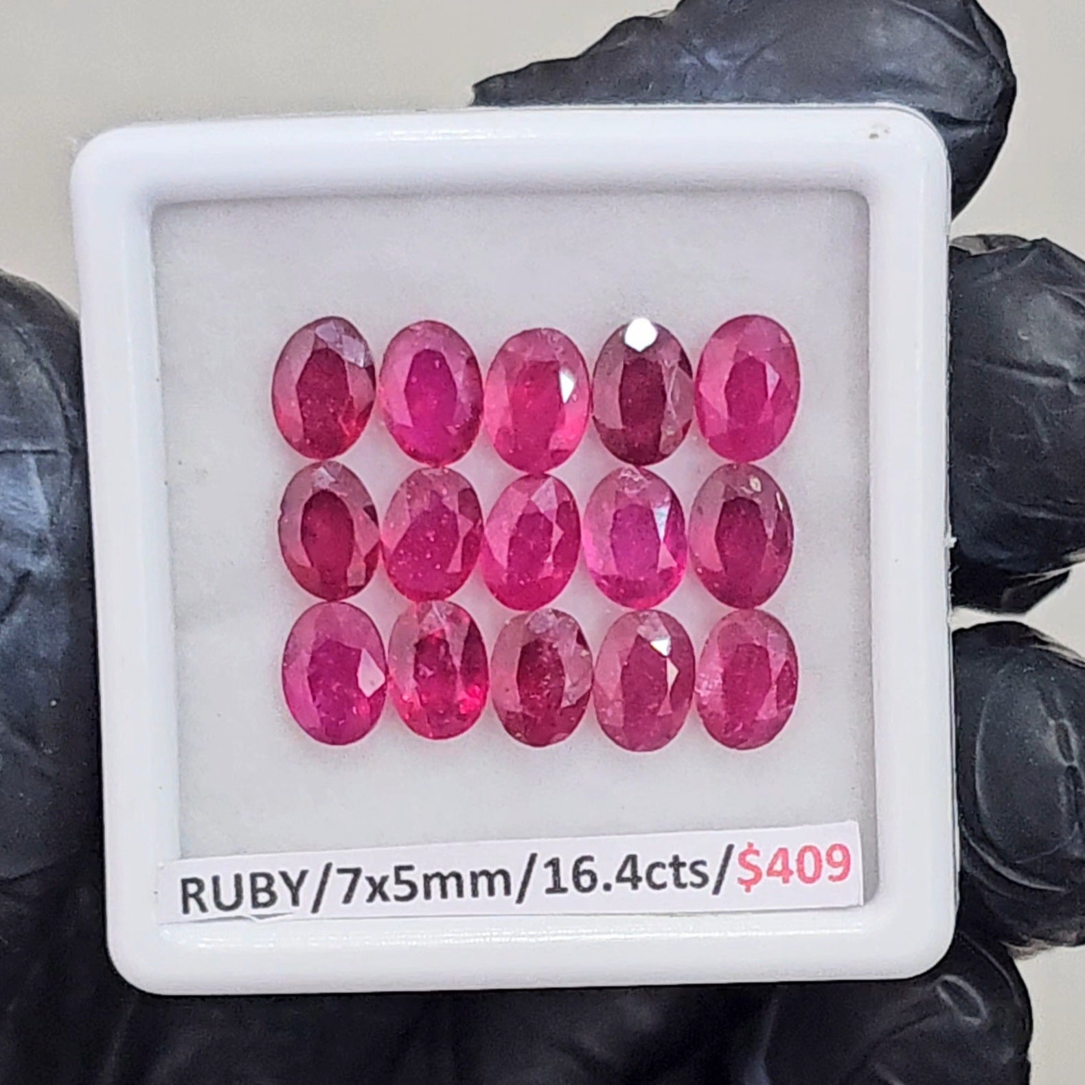 15 Pcs Natural Ruby Faceted |Oval| Size: 7x5mm - The LabradoriteKing