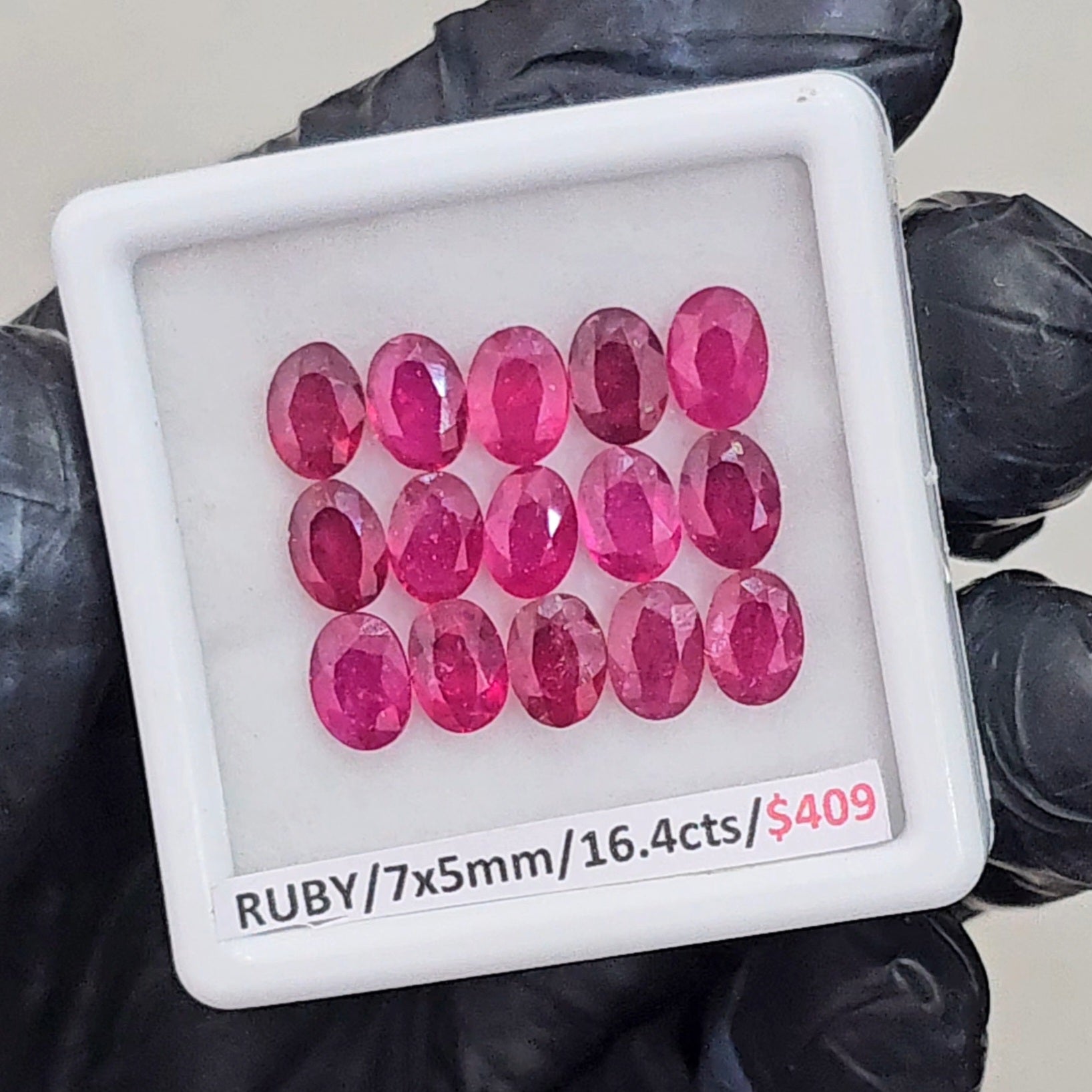 15 Pcs Natural Ruby Faceted |Oval| Size: 7x5mm - The LabradoriteKing