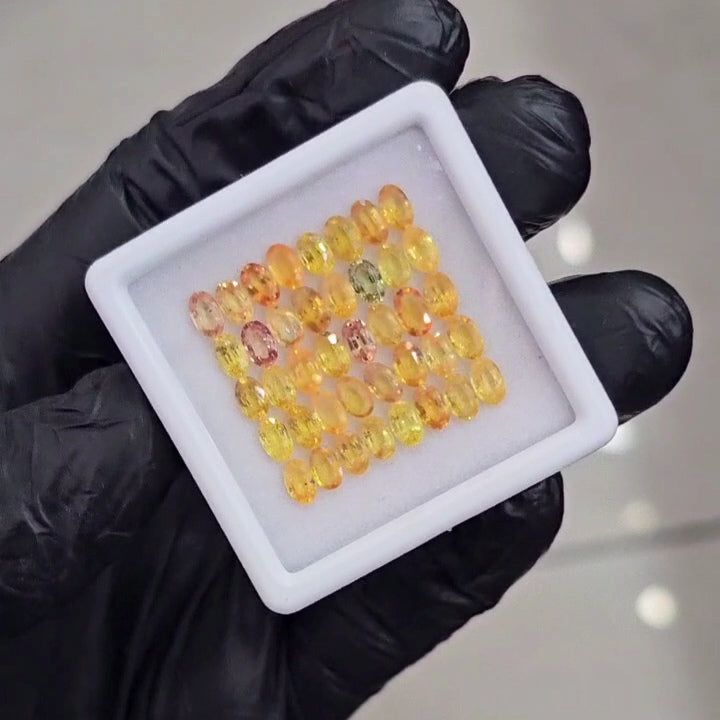 40pcs Natural Multi Sapphire heated Faceted | Oval | 5x3mm | Multi Colour - The LabradoriteKing