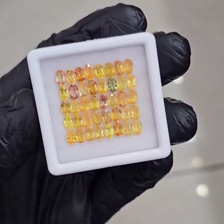 40pcs Natural Multi Sapphire heated Faceted | Oval | 5x3mm | Multi Colour - The LabradoriteKing