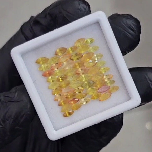 49pcs Natural Multi Sapphire Heated Faceted | Marquise | Size: 5-6mm | Multi Colour - The LabradoriteKing