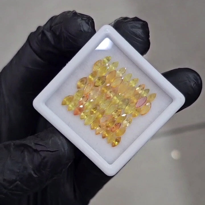 49pcs Natural Multi Sapphire Heated Faceted | Marquise | Size: 5-6mm | Multi Colour - The LabradoriteKing