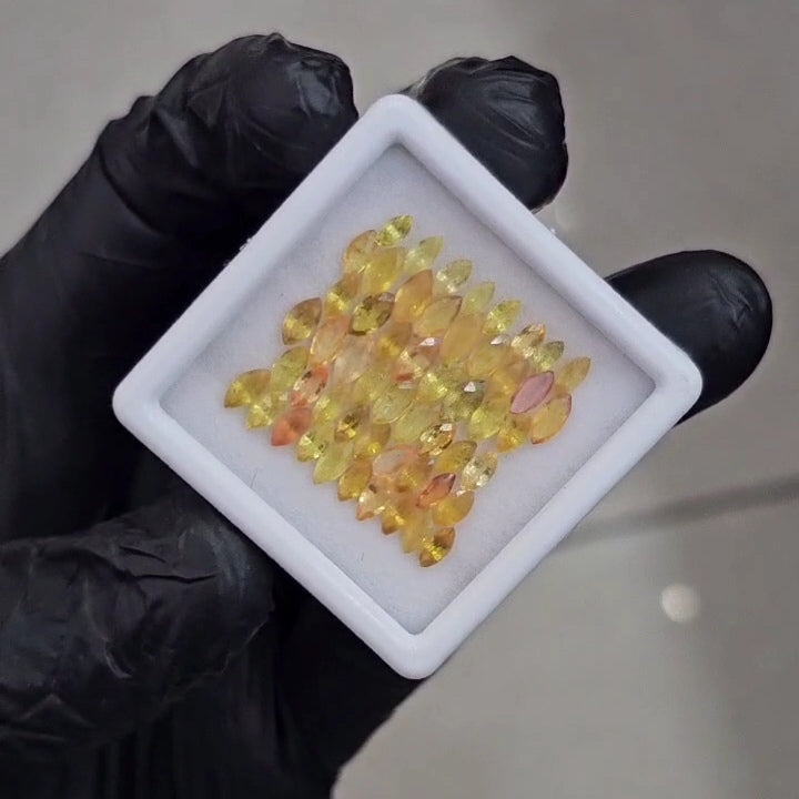 49pcs Natural Multi Sapphire Heated Faceted | Marquise | Size: 5-6mm | Multi Colour - The LabradoriteKing