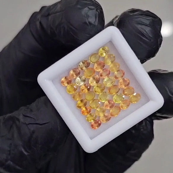 35pcs Natural Multi Sapphire Heated Faceted | Oval | 3x2mm | Multi Colour - The LabradoriteKing