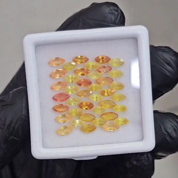 42pcs Natural Multi Sapphire Heated Faceted | Marquise | Size: 5-6mm | Multi Colour - The LabradoriteKing