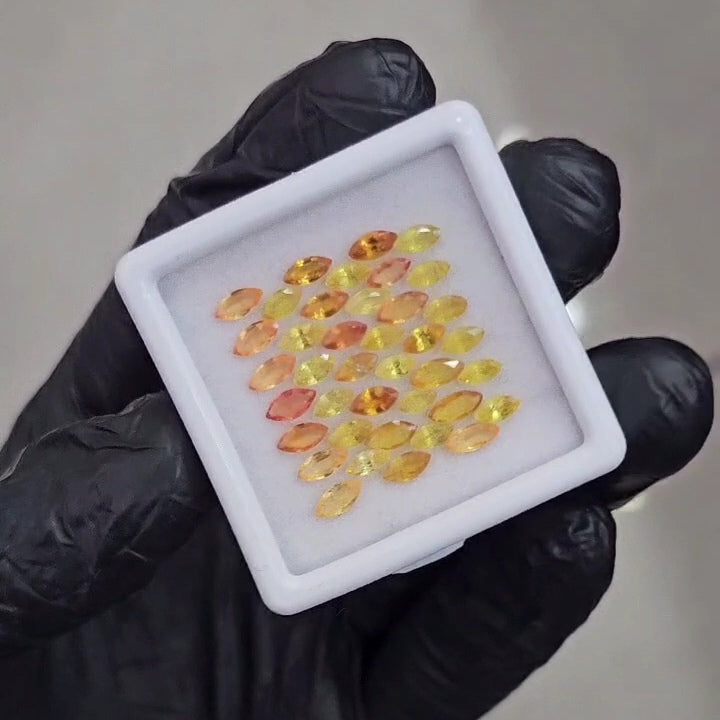 42pcs Natural Multi Sapphire Heated Faceted | Marquise | Size: 5-6mm | Multi Colour - The LabradoriteKing