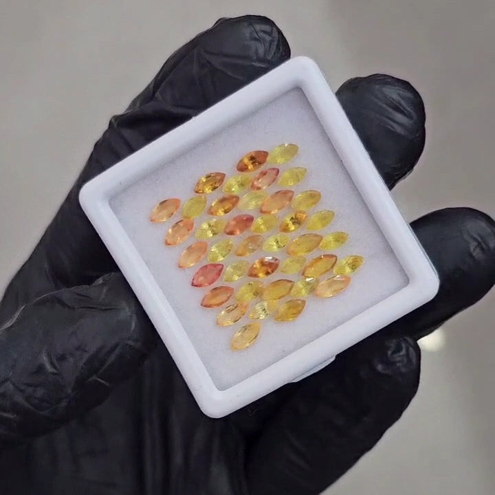 42pcs Natural Multi Sapphire Heated Faceted | Marquise | Size: 5-6mm | Multi Colour - The LabradoriteKing