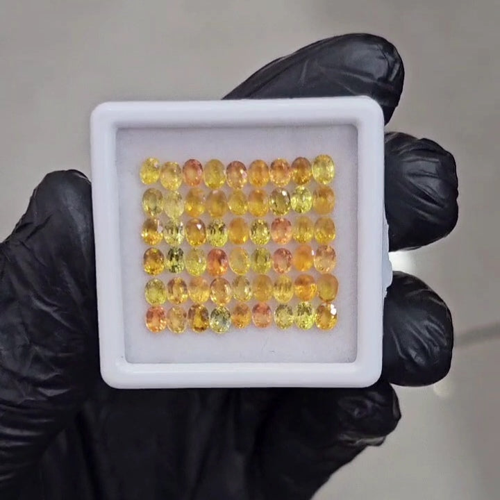 54pcs Natural Multi Sapphire heated Faceted | Oval | 4x3mm | Multi Colour - The LabradoriteKing