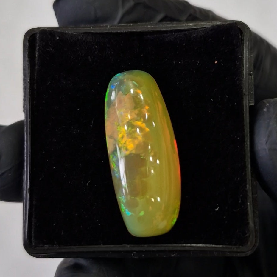 Natural Ethiopian Opal Cabochon | Rectangle | Size: 29x12mm - The LabradoriteKing