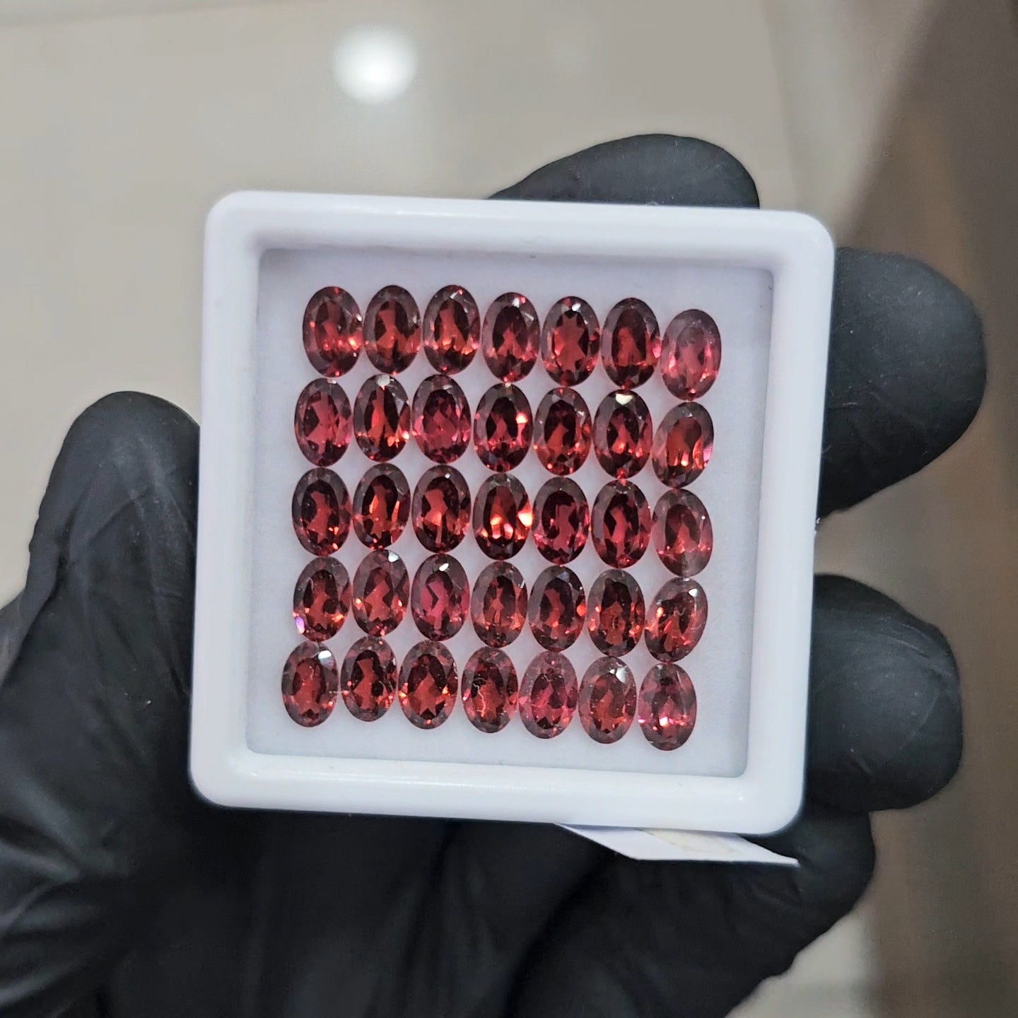 35 Pcs Natural Redrose Garnet | Oval| Size: 6x4mm - The LabradoriteKing
