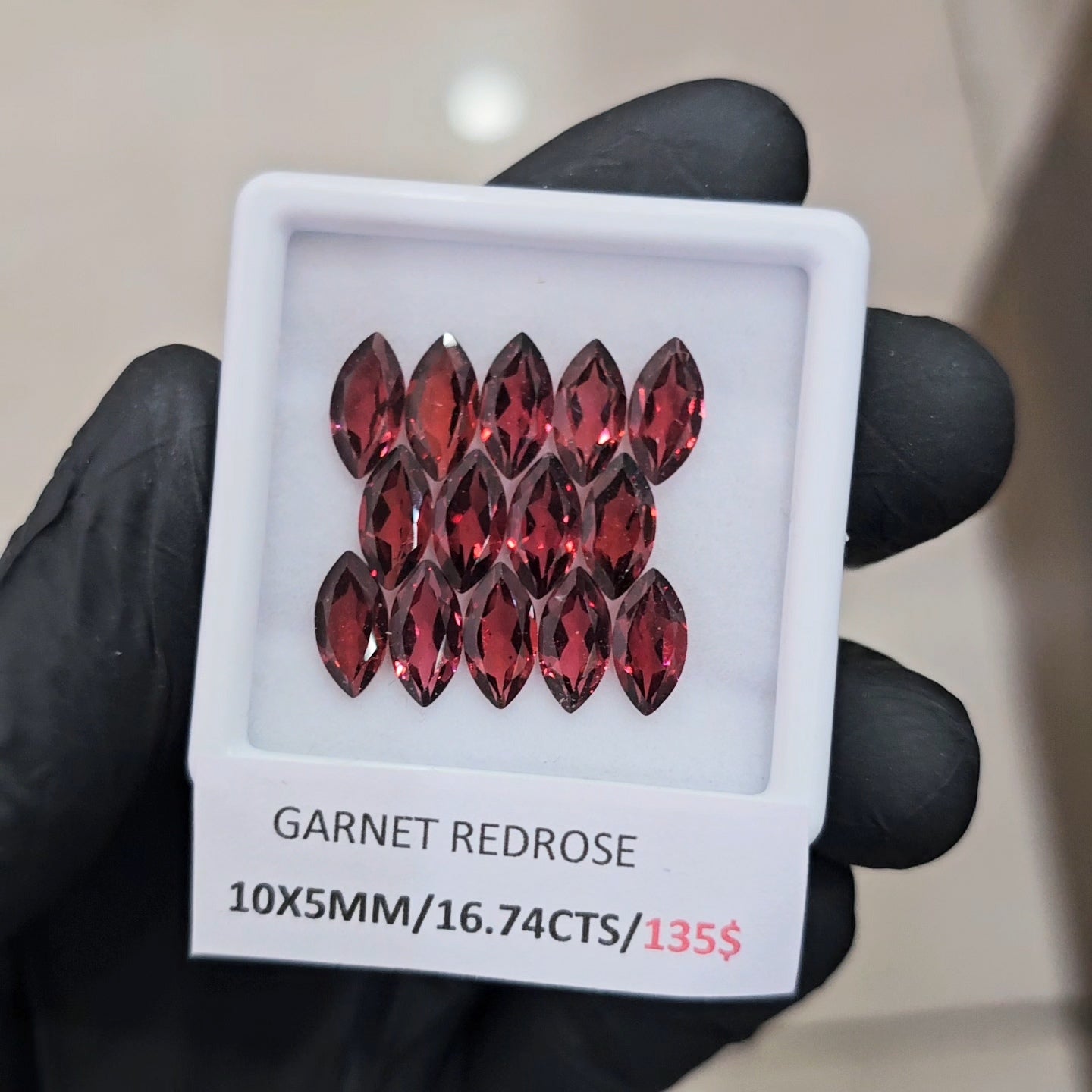 14 Pcs Natural Redrose Garnet | Marquise| Size: 10x5mm - The LabradoriteKing