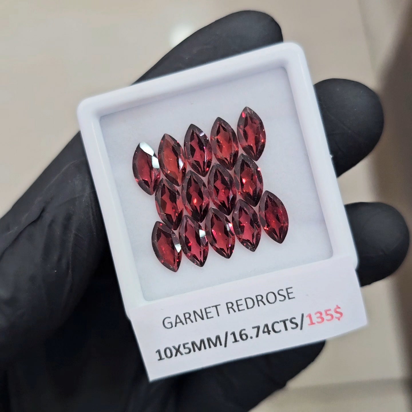 14 Pcs Natural Redrose Garnet | Marquise| Size: 10x5mm - The LabradoriteKing