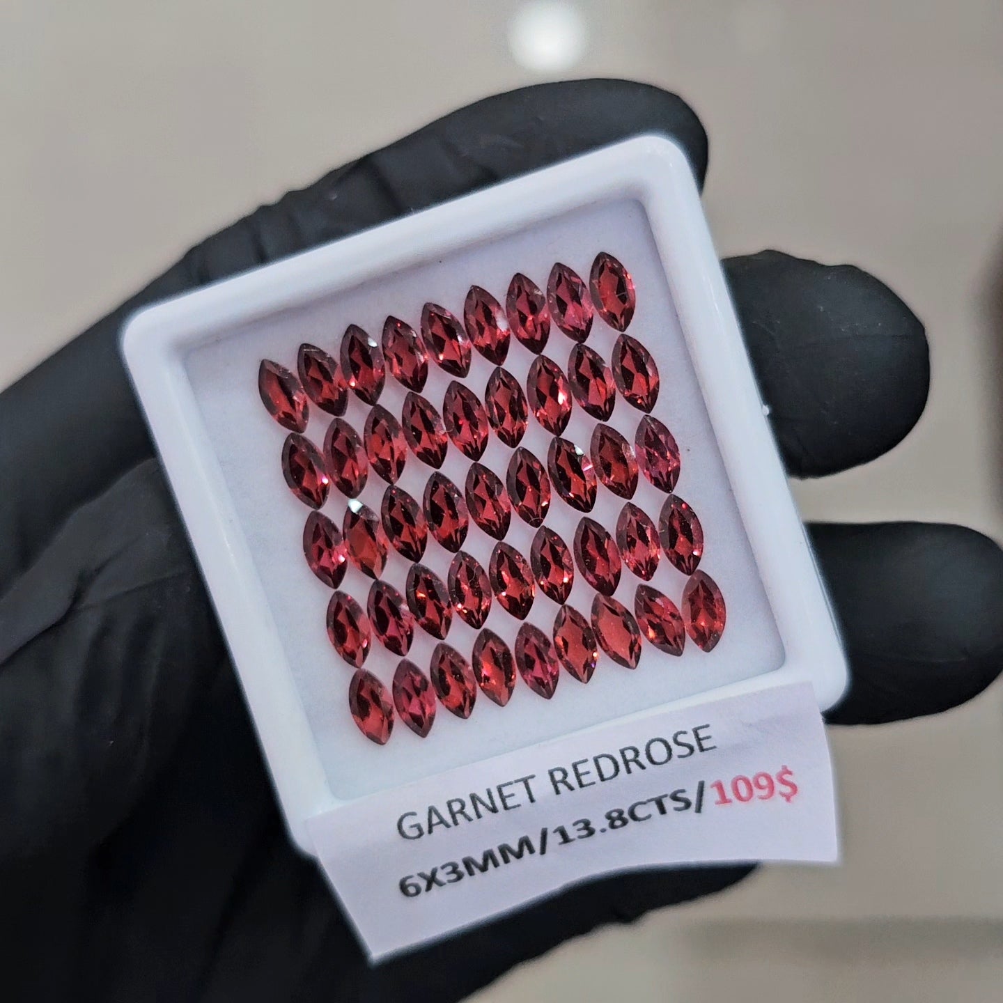 45 Pcs Natural Redrose Garnet | Marquise| Size: 6x3mm - The LabradoriteKing