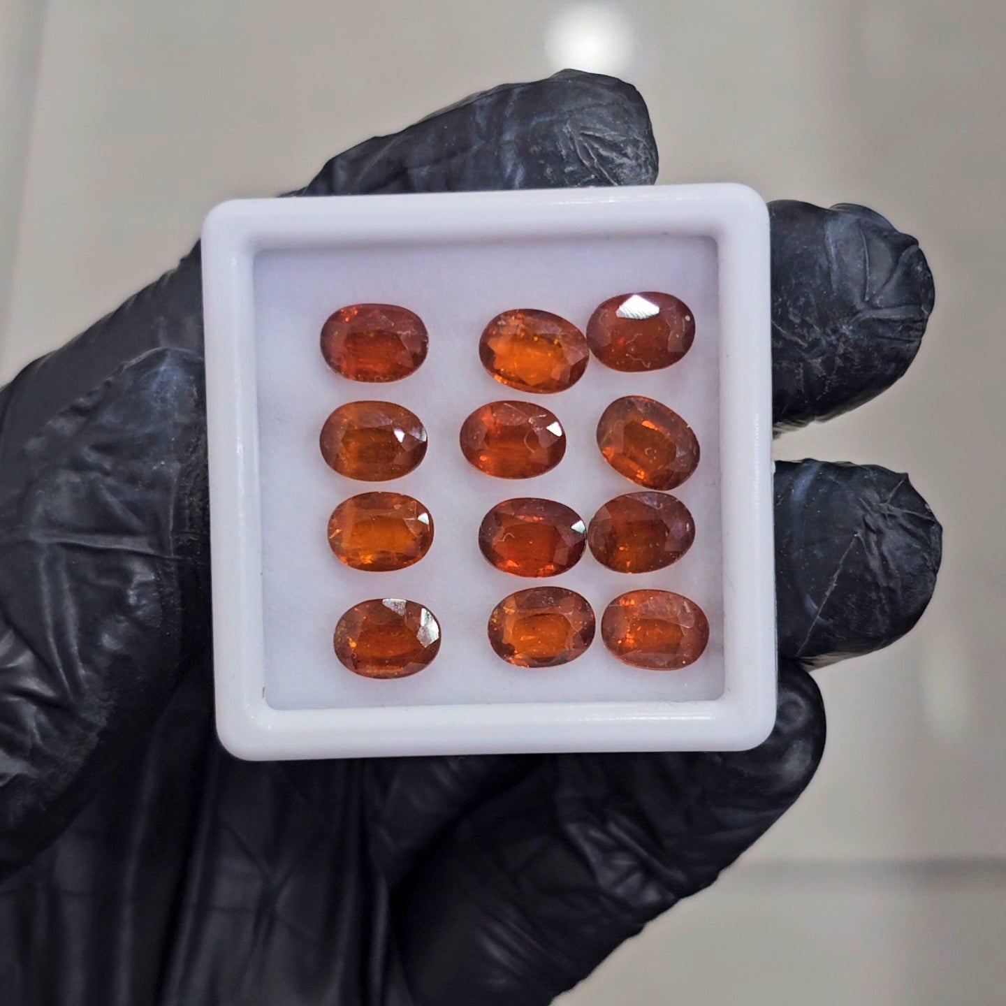 12 Pcs Of Natural Orange Kyanite Faceted |Oval Shape| Size: 8x6mm