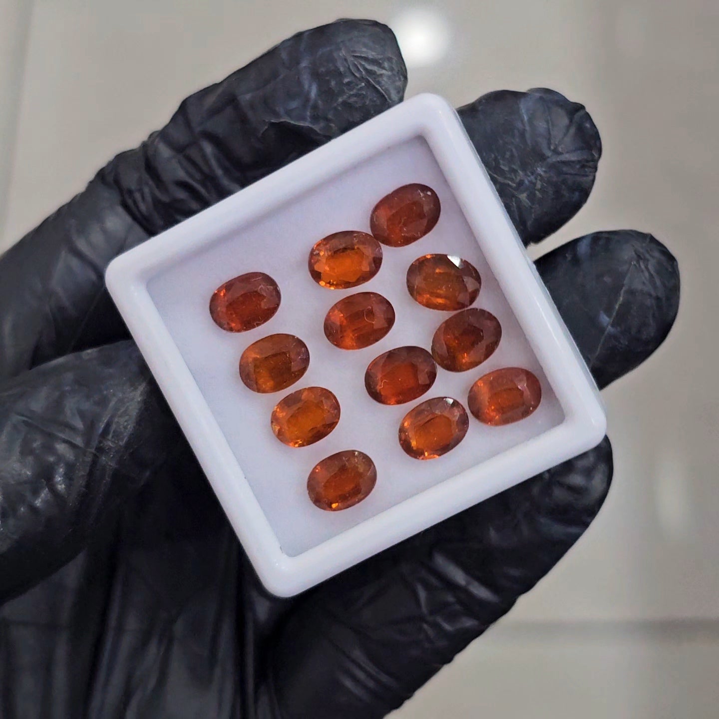 12 Pcs Of Natural Orange Kyanite Faceted |Oval Shape| Size: 8x6mm - The LabradoriteKing