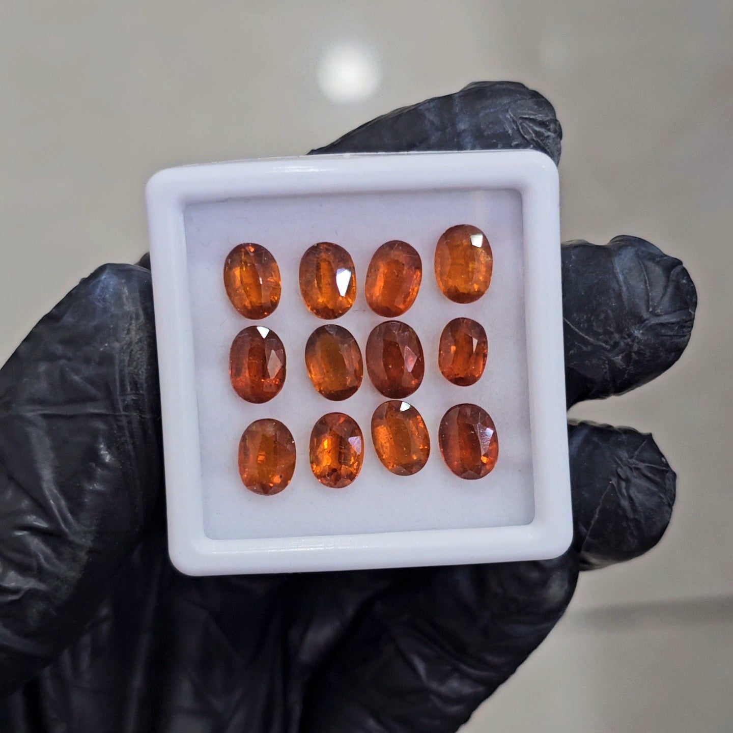 12 Pcs Of Natural Orange Kyanite Faceted |Oval Shape| Size: 8x6mm - The LabradoriteKing