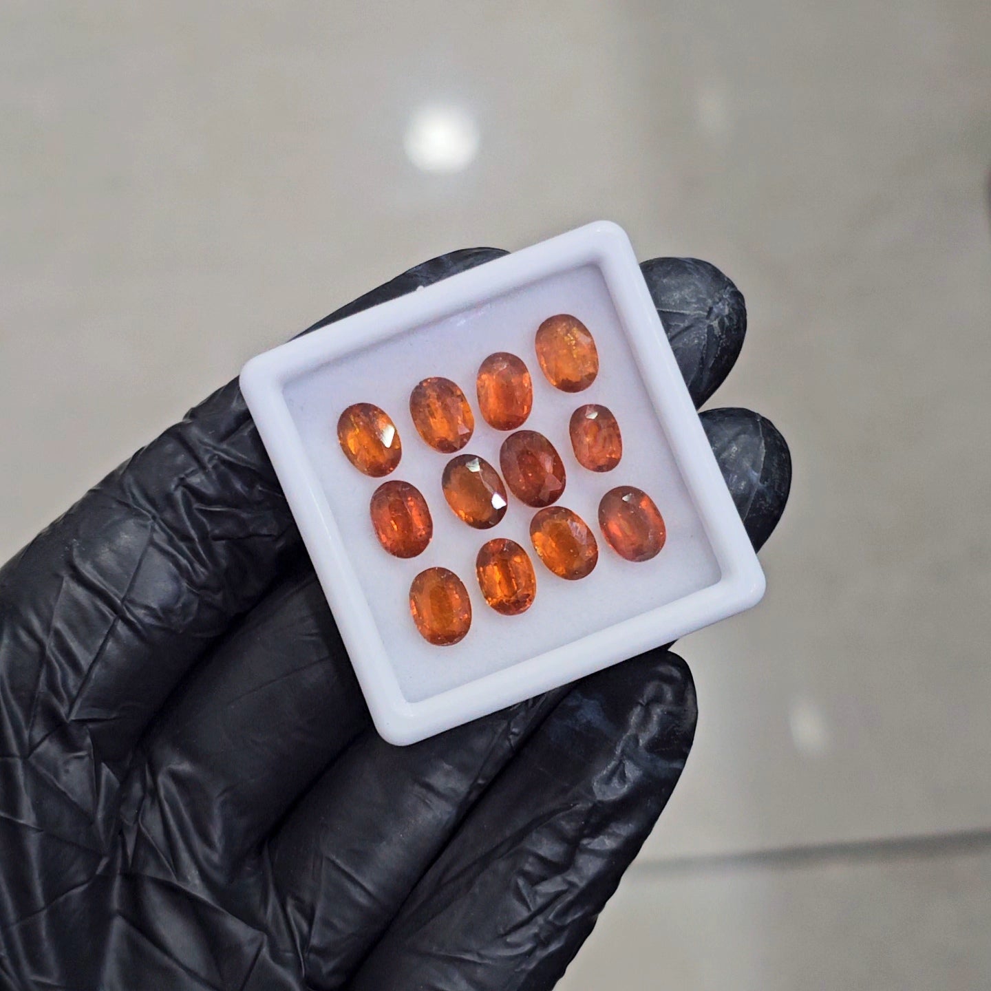 12 Pcs Of Natural Orange Kyanite Faceted |Oval Shape| Size: 8x6mm - The LabradoriteKing