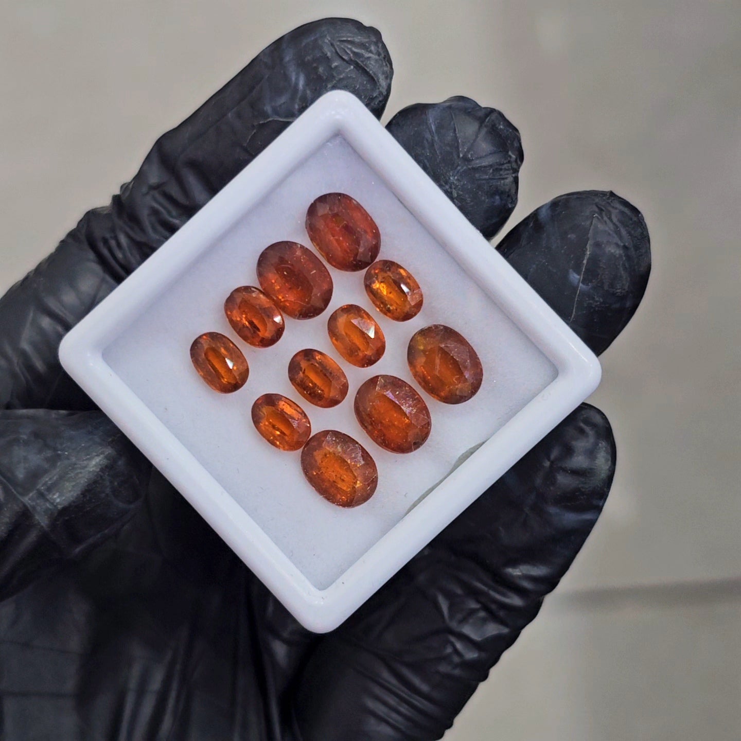 11 Pcs Of Natural Orange Kyanite Faceted |Oval Shape| Size: 7-9mm - The LabradoriteKing