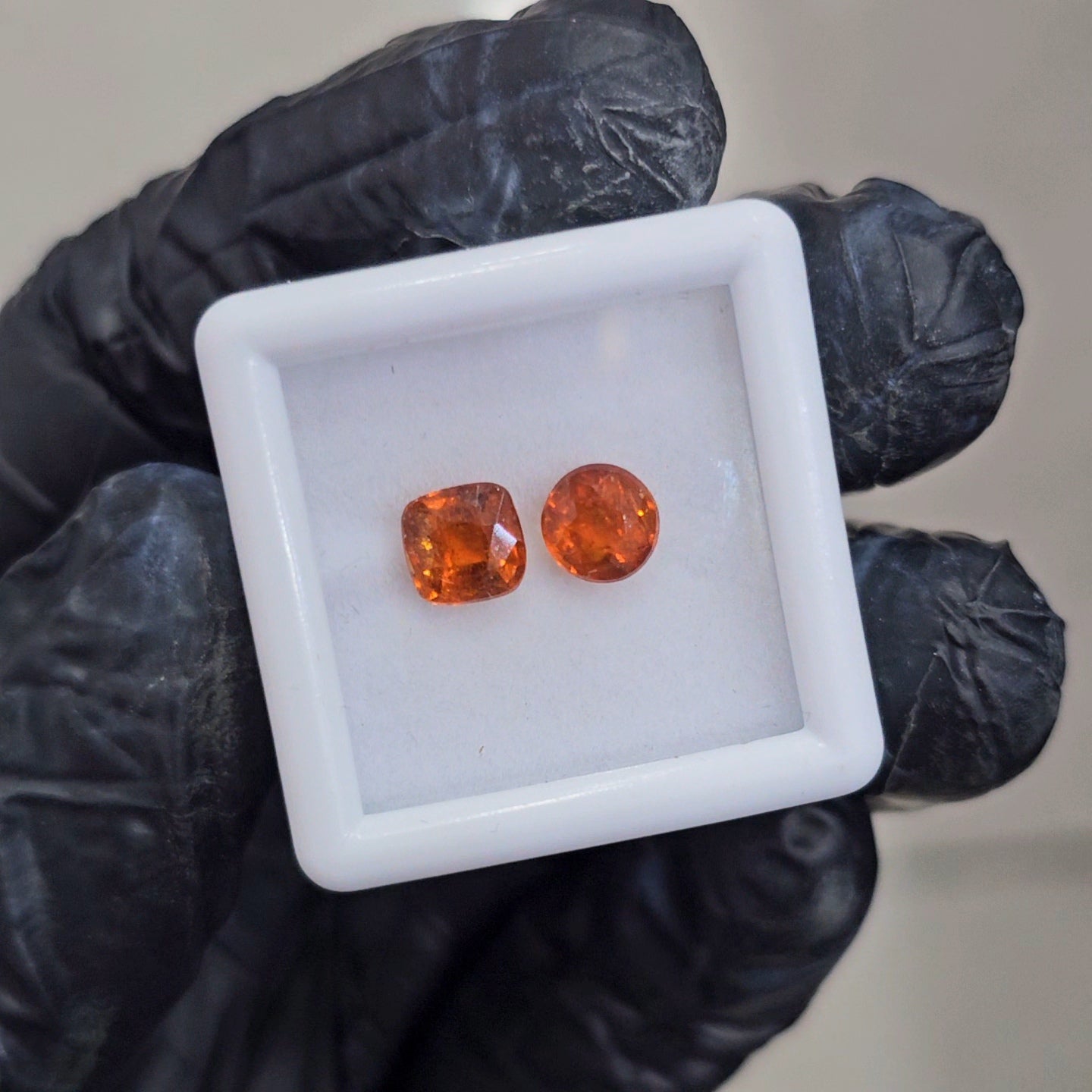 2 Pcs Of Natural Orange Kyanite Faceted |Mix Shape| Size: 6mm - The LabradoriteKing