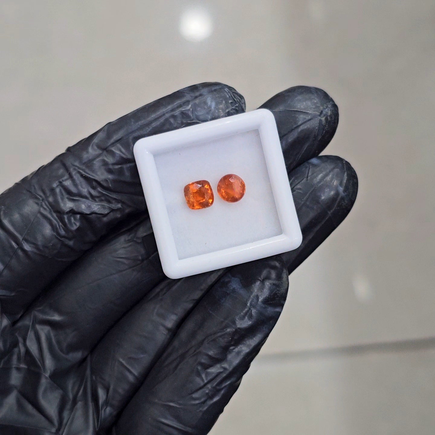 2 Pcs Of Natural Orange Kyanite Faceted |Mix Shape| Size: 6mm - The LabradoriteKing