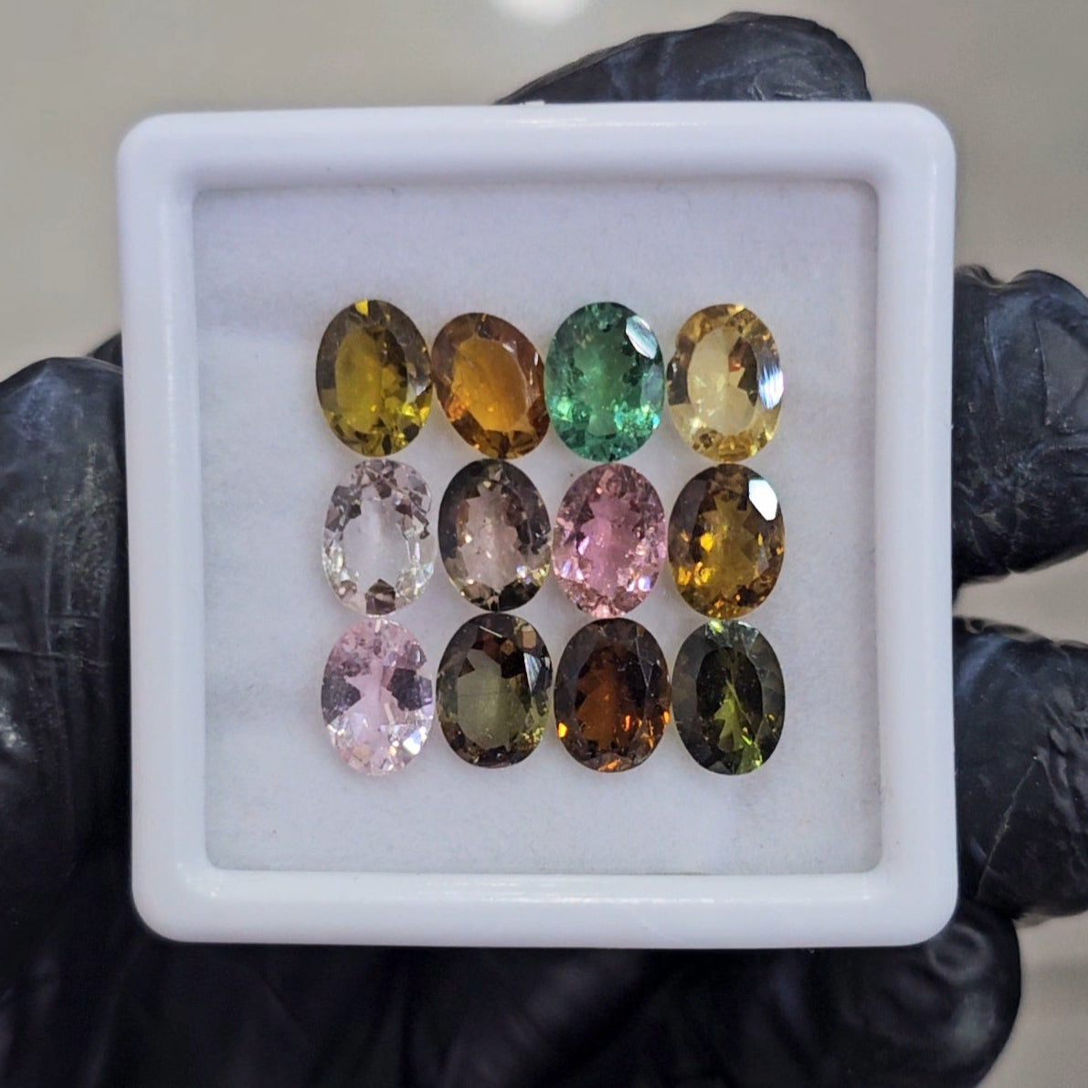 12 Pcs of Natural Tourmaline Faceted  | Oval | Size: 8x6mm - The LabradoriteKing