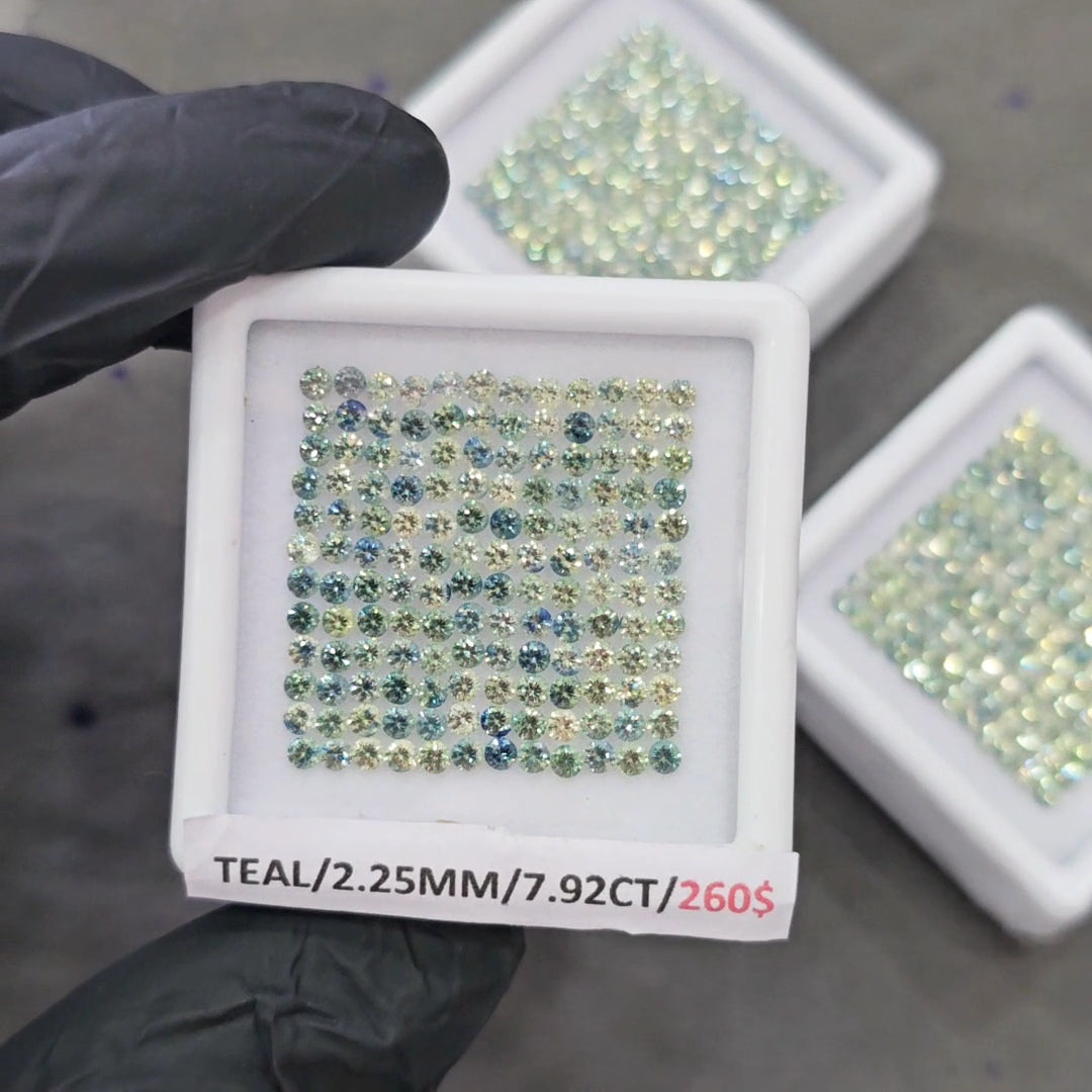 Natural Teal Sapphire unheated Ideal Cut | Round | 2.25mm | Teal Colour - The LabradoriteKing