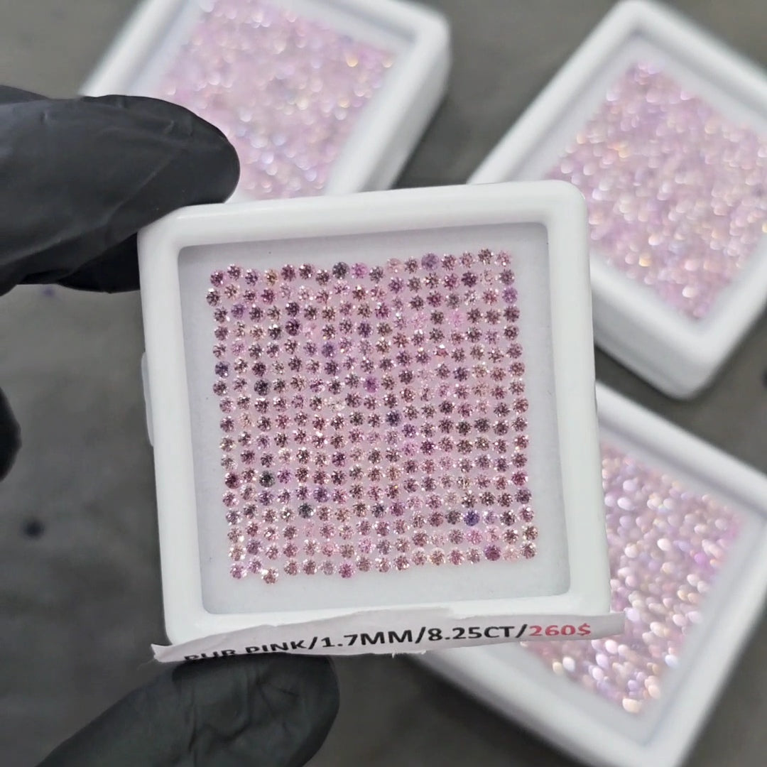 Natural Purplish Pink Sapphire unheated Ideal Cut | Round | 1.7mm | Purplish Pink Colour - The LabradoriteKing