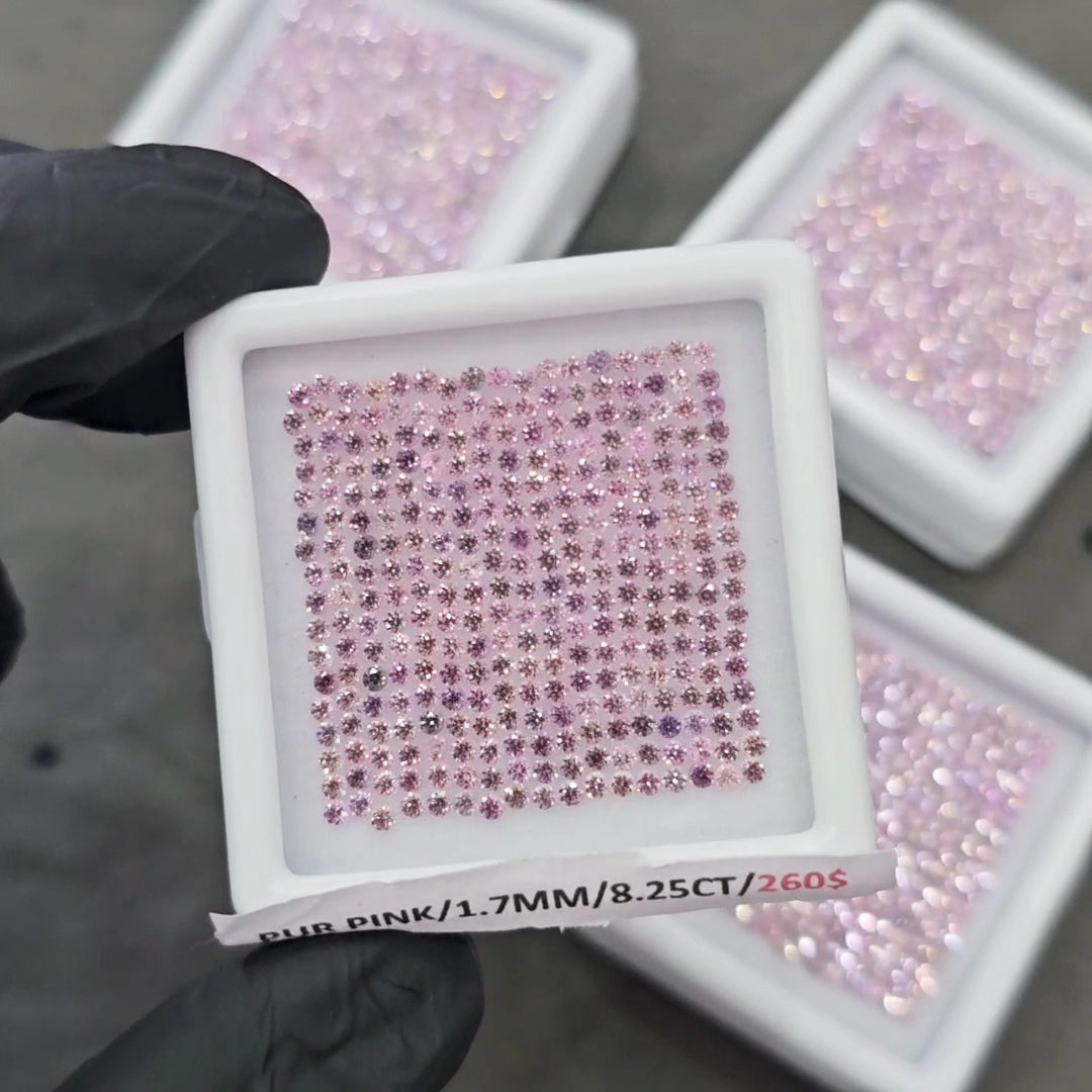 Natural Purplish Pink Sapphire unheated Ideal Cut | Round | 1.7mm | Purplish Pink Colour - The LabradoriteKing