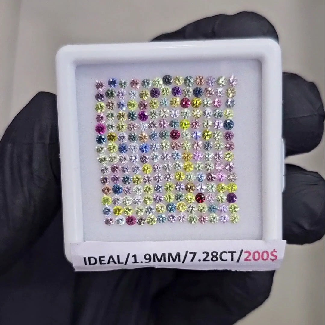 Natural Sapphire unheated Ideal Cut | Round | 1.9mm | Multi Colour - The LabradoriteKing