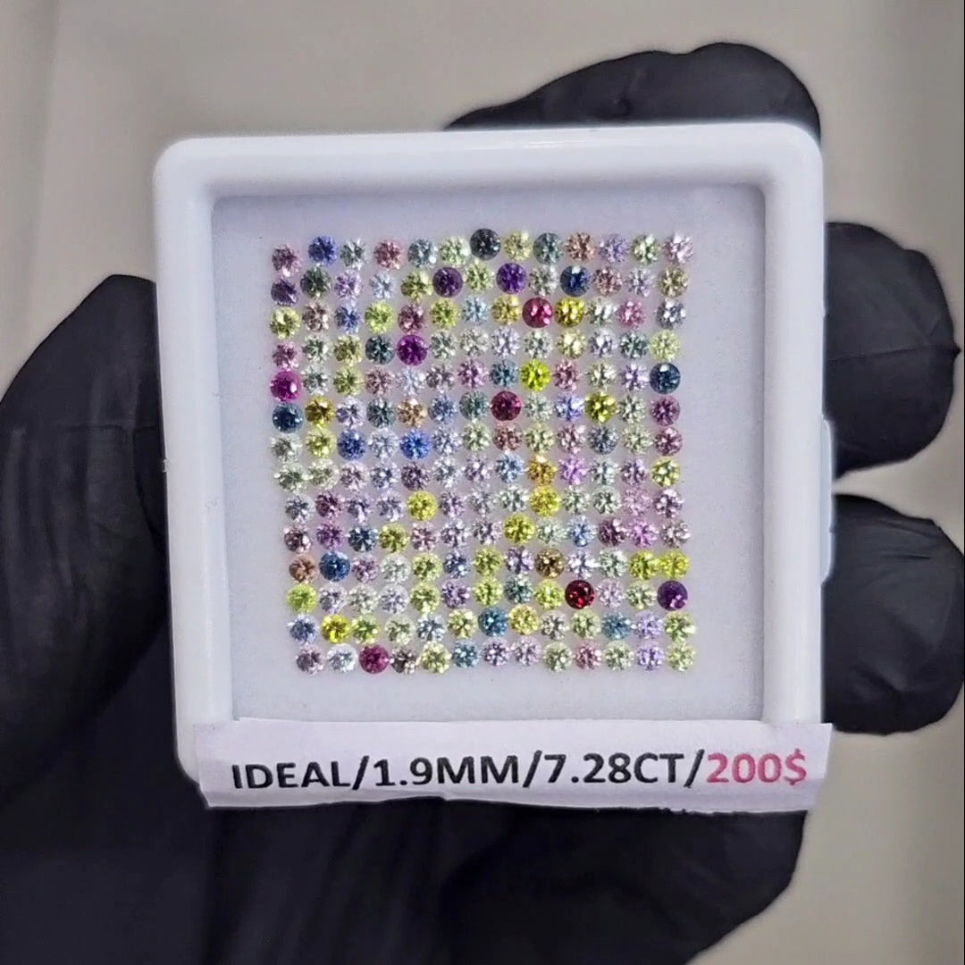 Natural Sapphire unheated Ideal Cut | Round | 1.9mm | Multi Colour - The LabradoriteKing