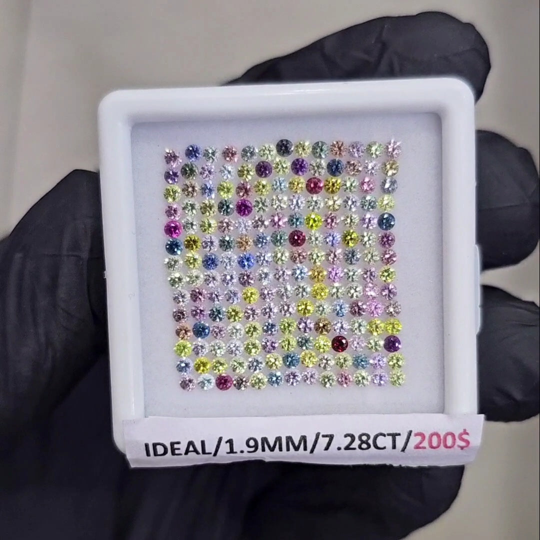 Natural Sapphire unheated Ideal Cut | Round | 1.9mm | Multi Colour - The LabradoriteKing