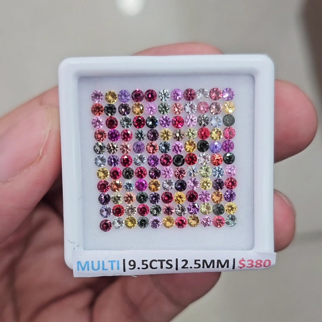 Natural Sapphire Multi Ideal Cut | Round | 2.5mm - The LabradoriteKing