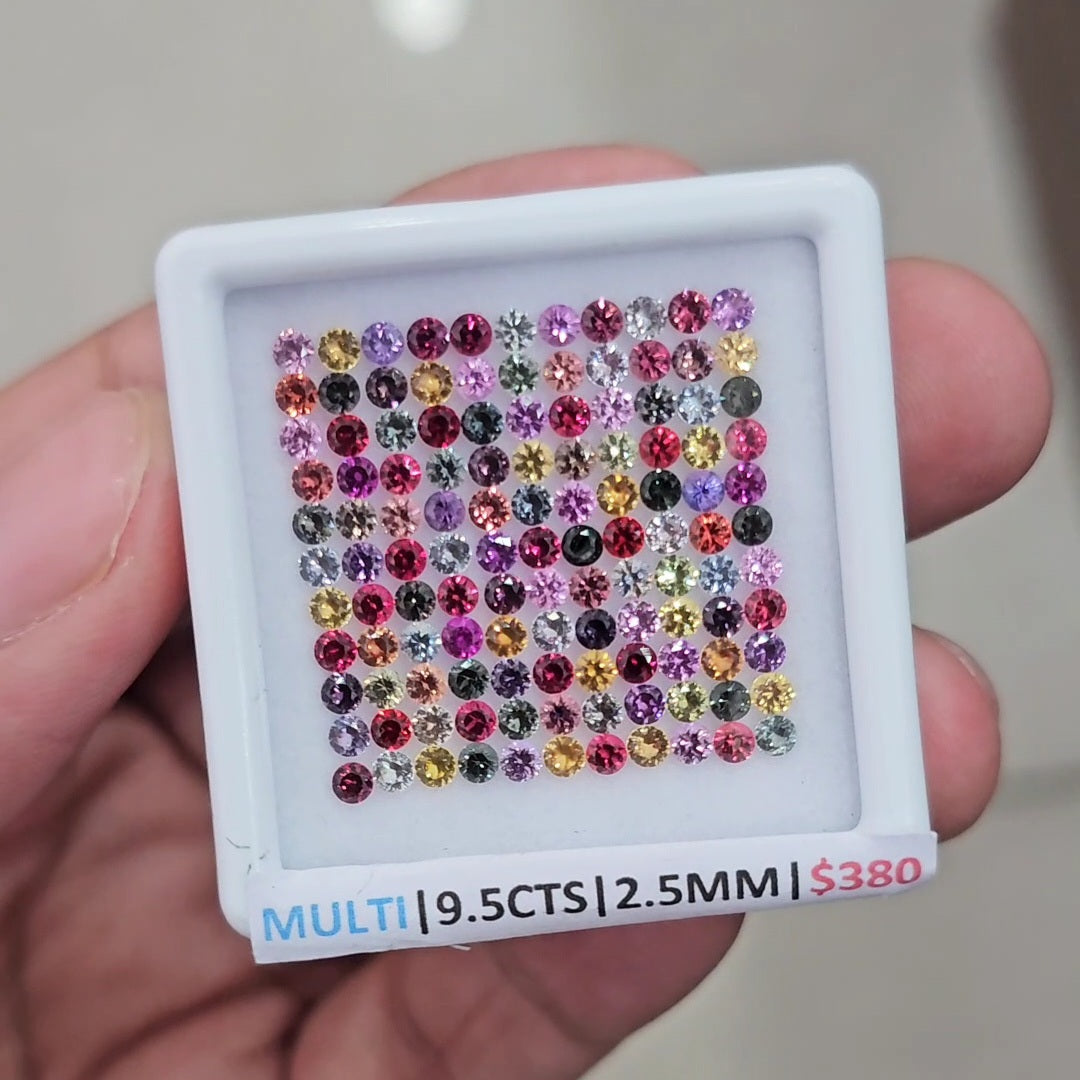 Natural Sapphire Multi Ideal Cut | Round | 2.5mm - The LabradoriteKing