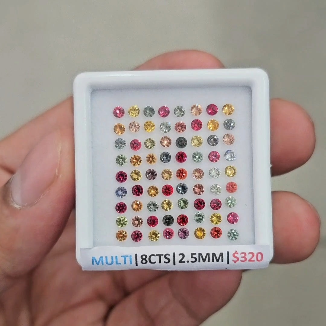 Natural Sapphire Heated Ideal Cut | Round | 2.5mm - The LabradoriteKing