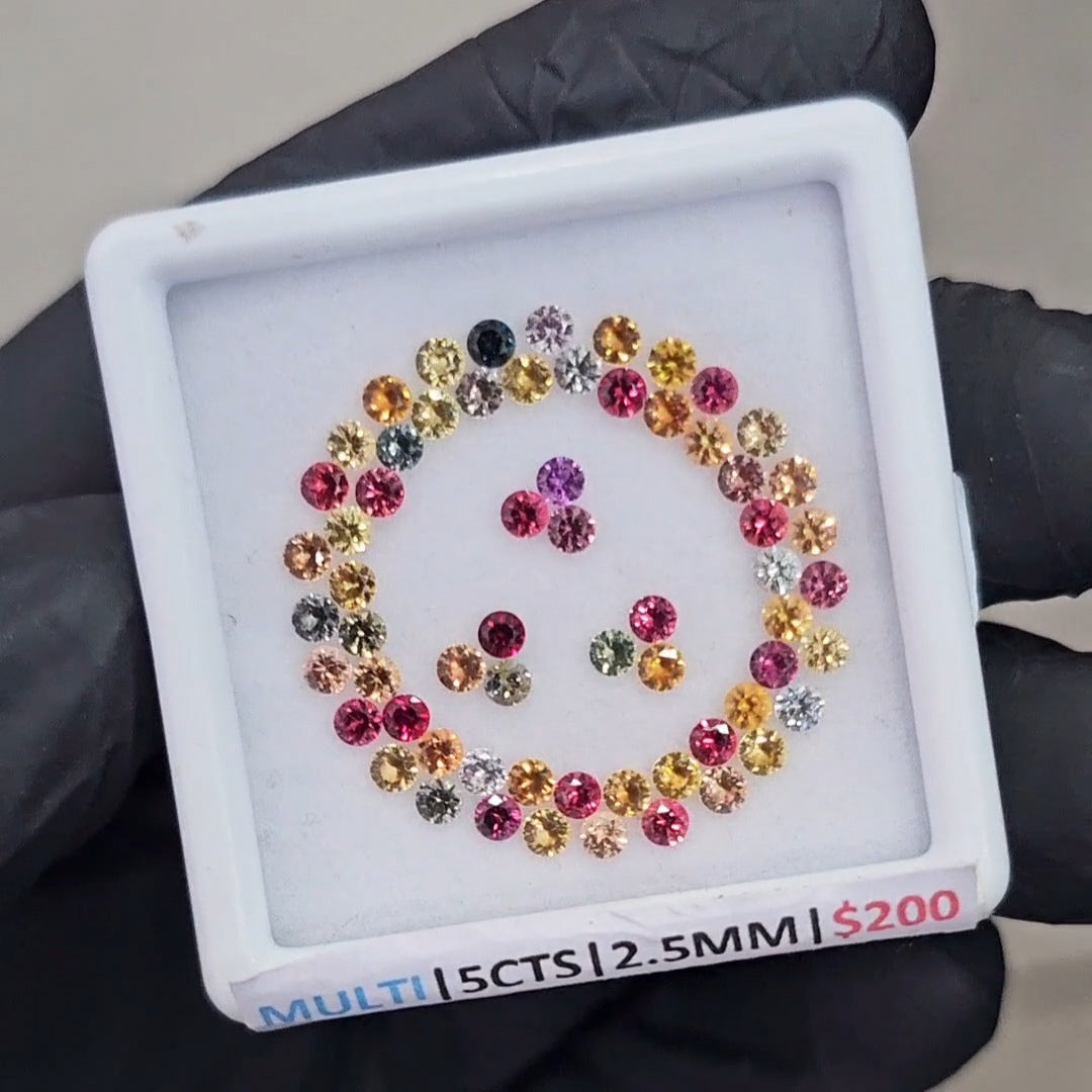 Natural Sapphire Ideal Cut | Round | 2.5mm - The LabradoriteKing