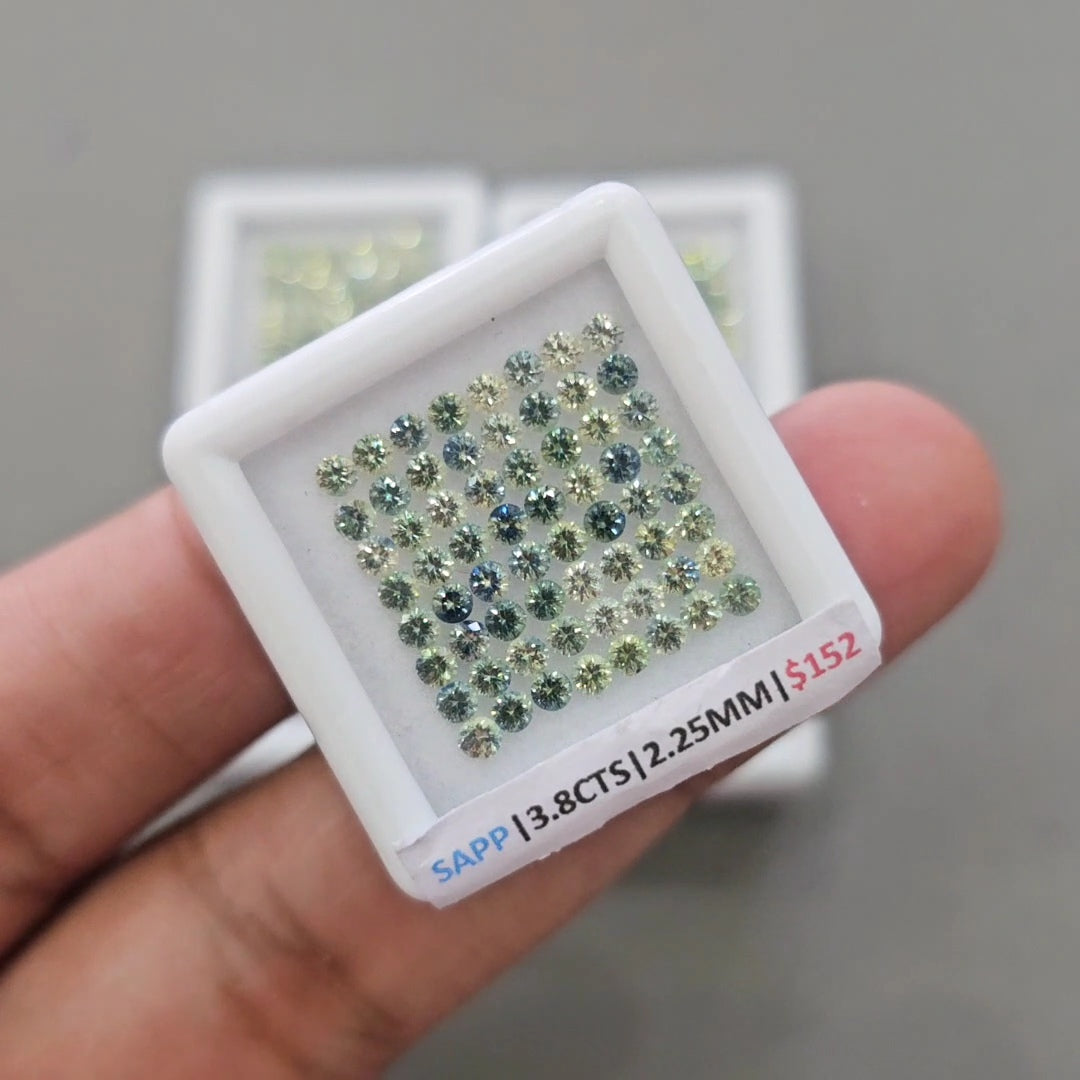 Natural Teal Sapphire unheated Ideal Cut | Round | 2.25mm | Teal Colour - The LabradoriteKing