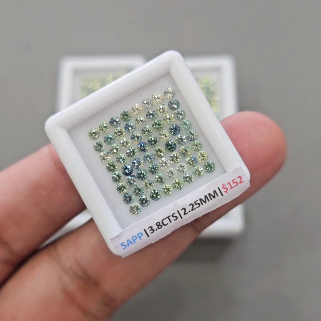 Natural Teal Sapphire unheated Ideal Cut | Round | 2.25mm | Teal Colour - The LabradoriteKing