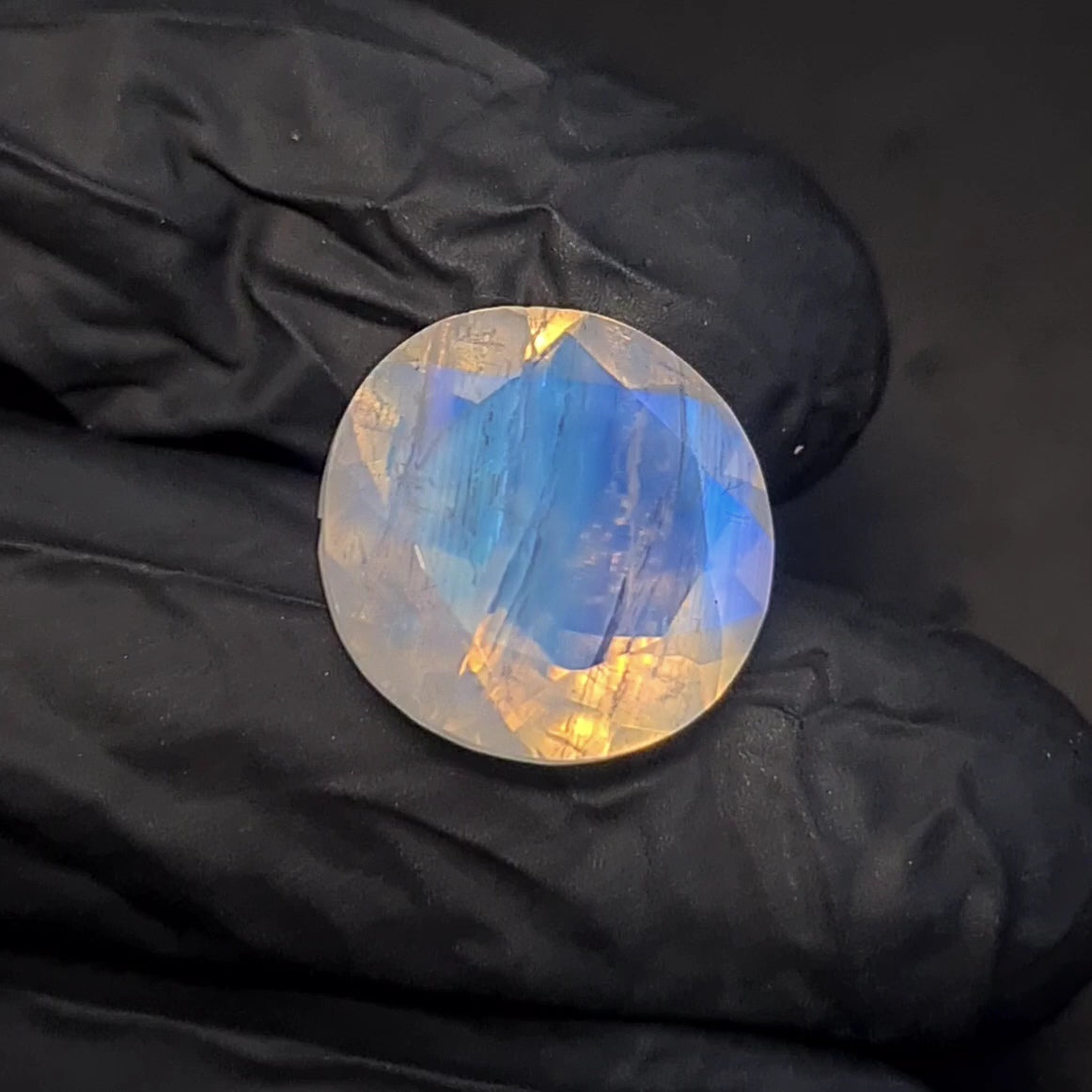 Natural Rainbow Moonstone from India Faceted | Round| 16mm