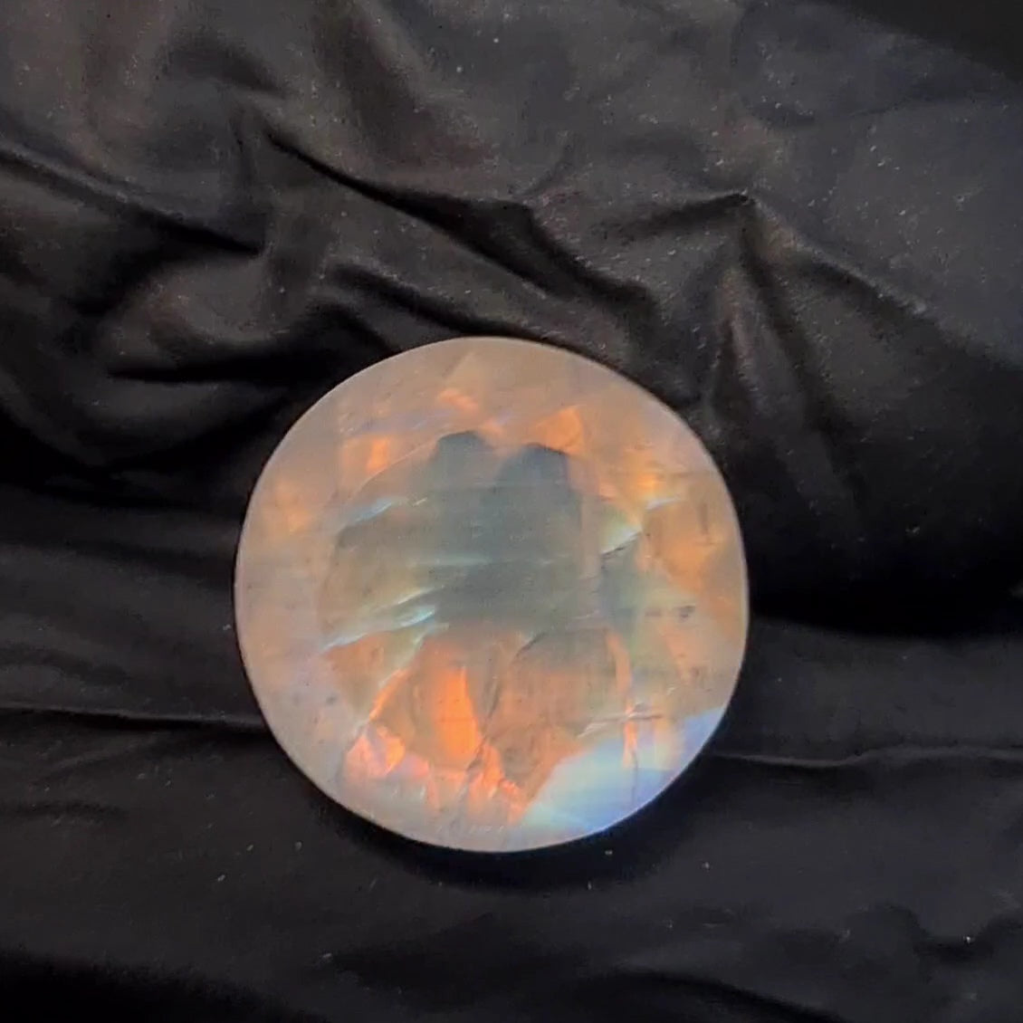 Natural Rainbow Moonstone from India Faceted | Round| 13mm