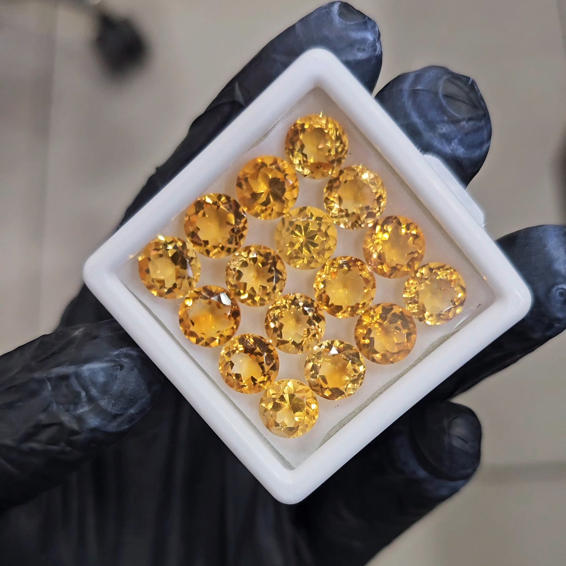 16 Pcs Of Natural Citrine Faceted | Shape: Round | Size: 7mm