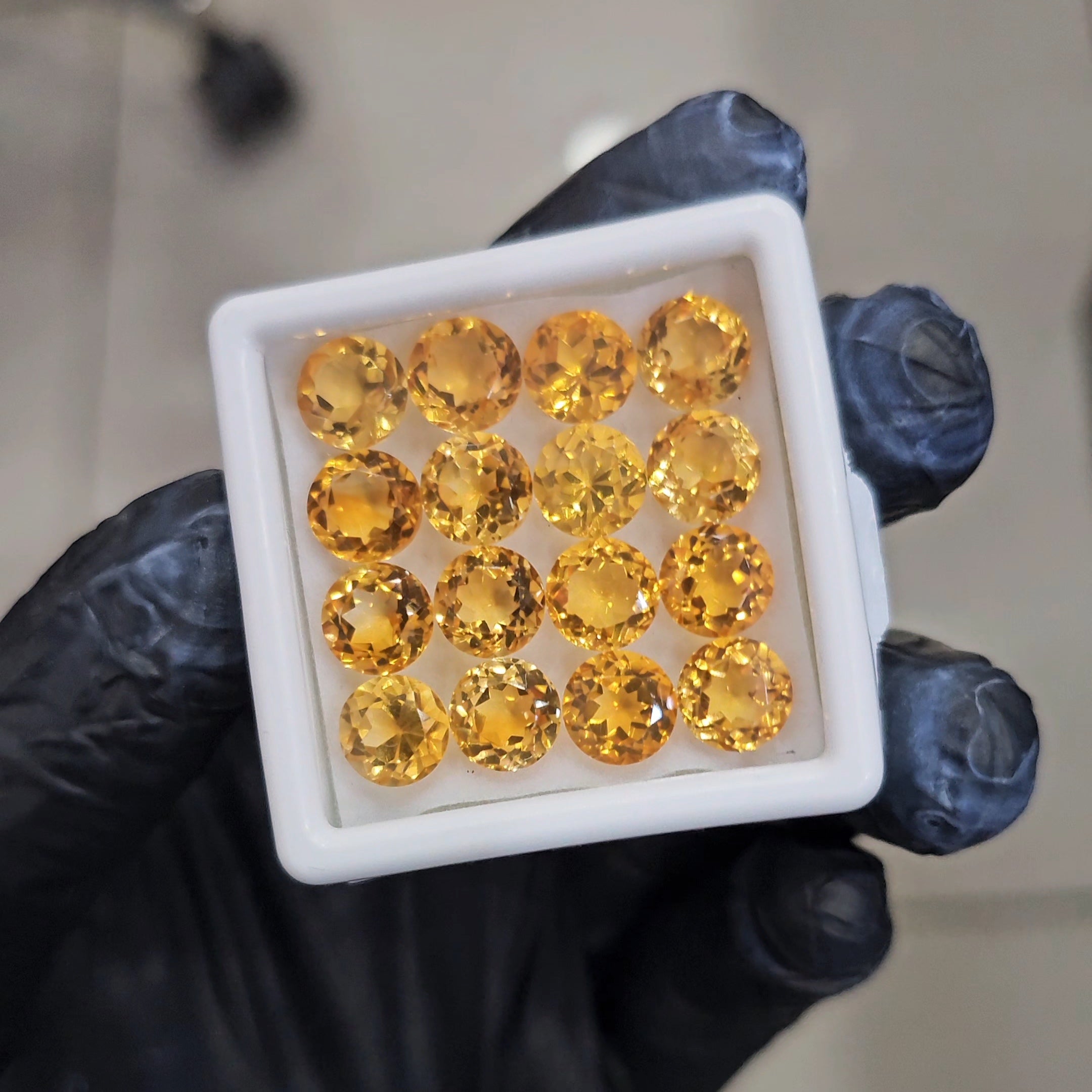 16 Pcs Of Natural Citrine Faceted | Shape: Round | Size: 7mm