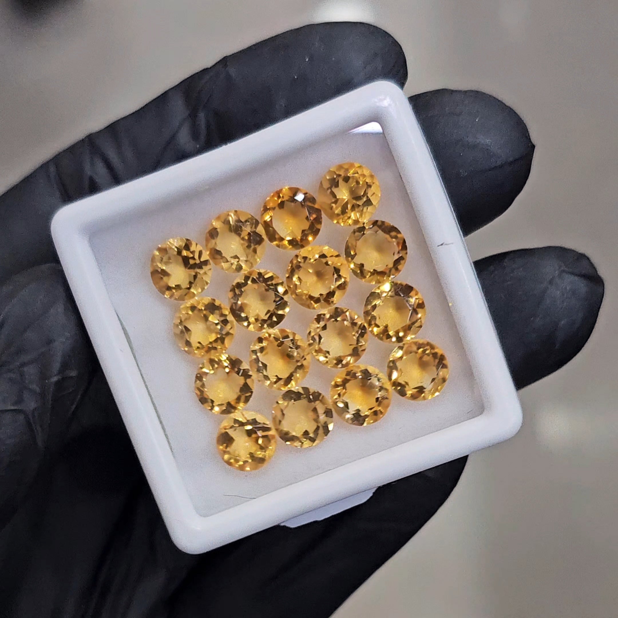 16 Pcs Of Natural Citrine Faceted | Shape: Round | Size: 7mm