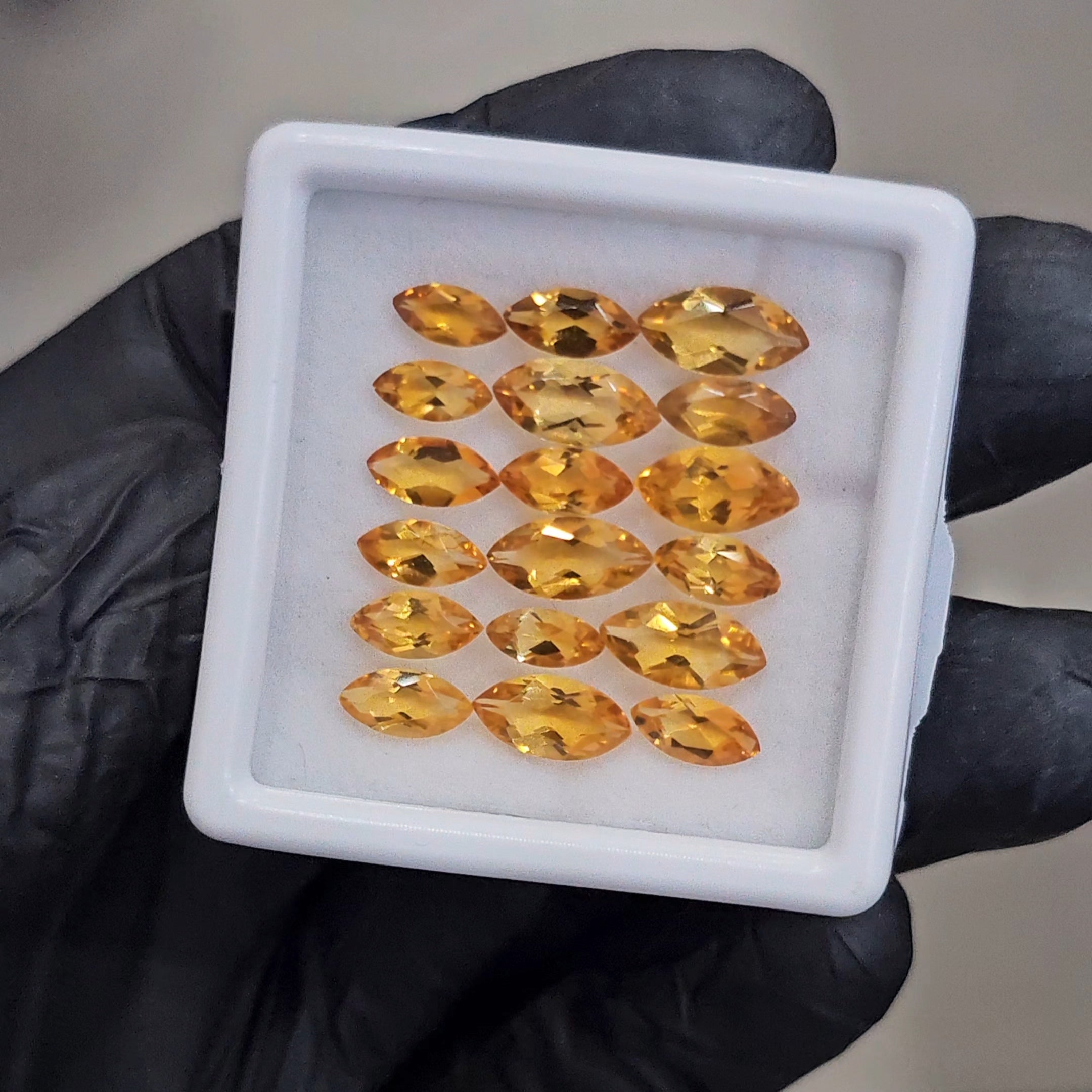 18 Pcs Of Natural Citrine Faceted | Shape: Marquise | Size: 7-10mm