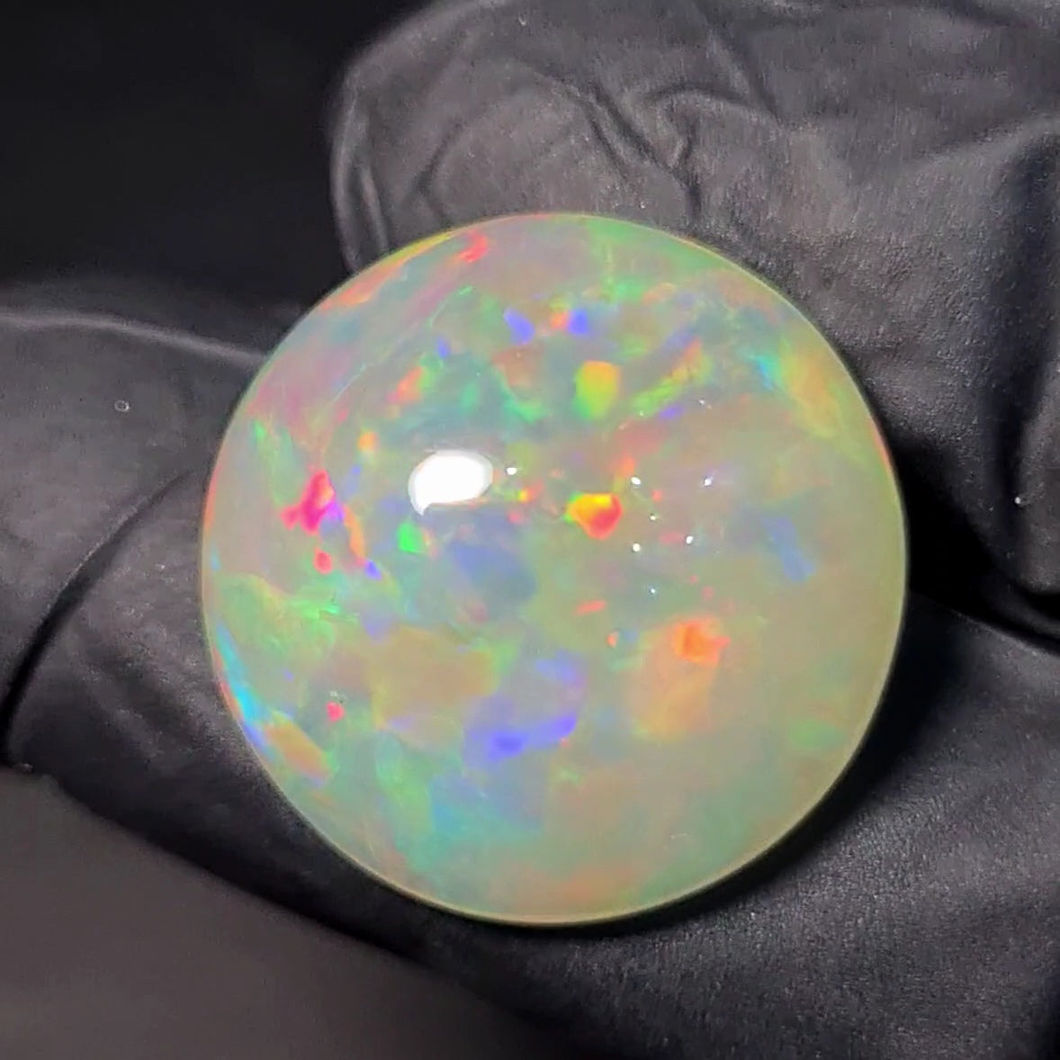 Natural Ethiopian Opal Cabochon | Round| Size: 21mm - The LabradoriteKing