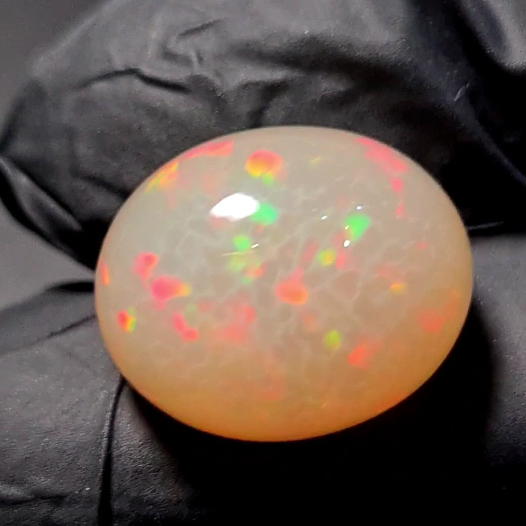 Natural Ethiopian Opal Cabochon | Oval| Size: 18x15mm - The LabradoriteKing