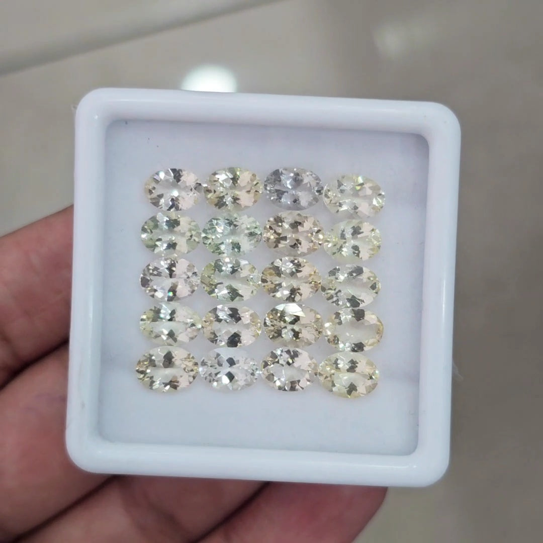 20 Pcs of Natural Mix Beryls, Morganite & Heliodor| Shap: Oval| Size:8x6mm - The LabradoriteKing
