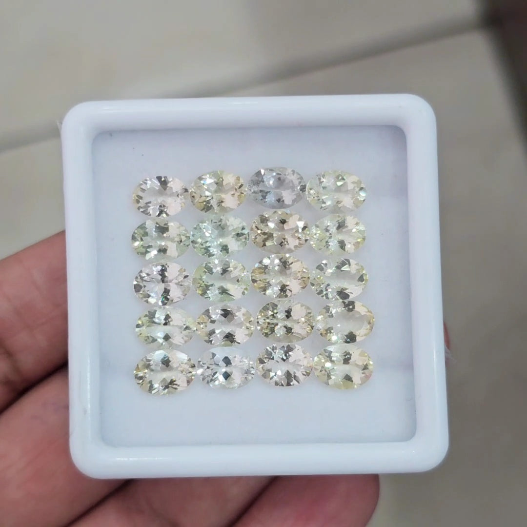 20 Pcs of Natural Mix Beryls, Morganite & Heliodor| Shap: Oval| Size:8x6mm - The LabradoriteKing