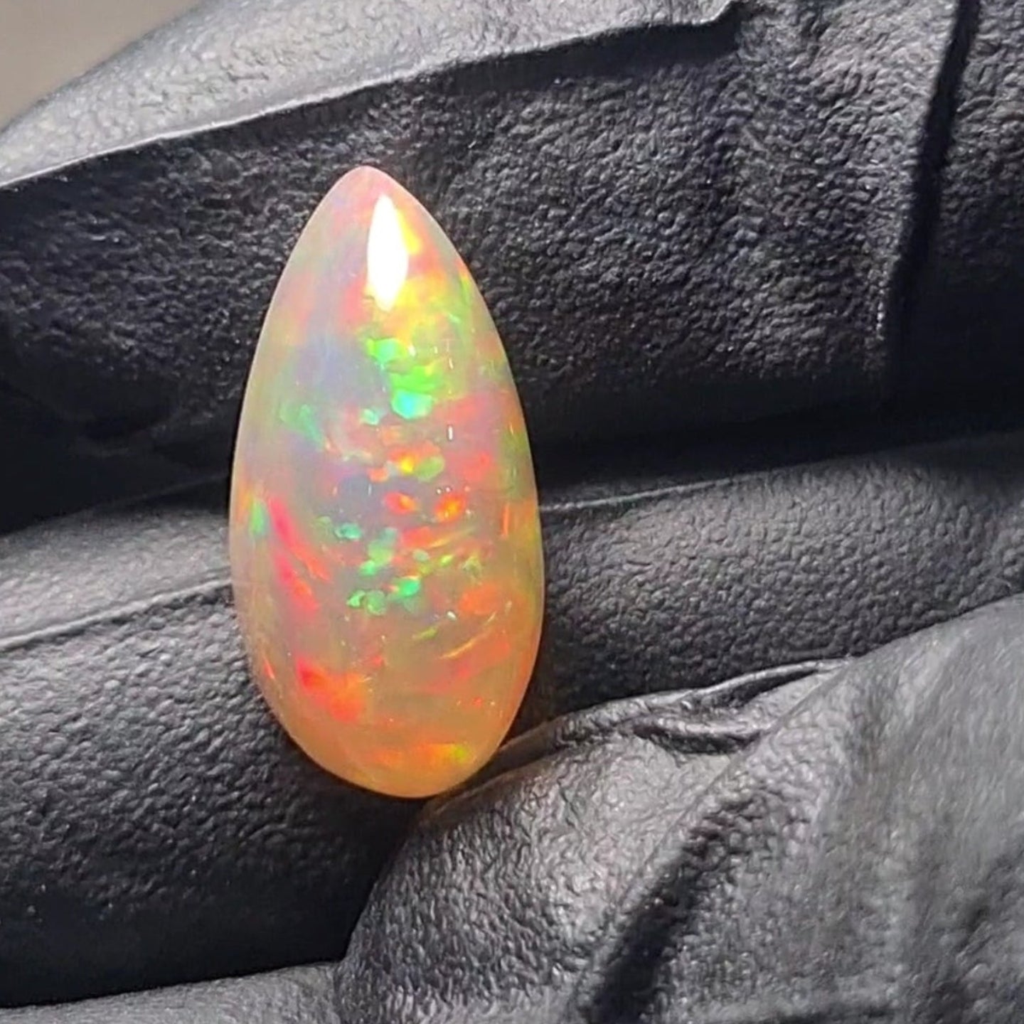 Natural Ethiopian Opal Cabochon | Pear| Size: 22x11mm - The LabradoriteKing