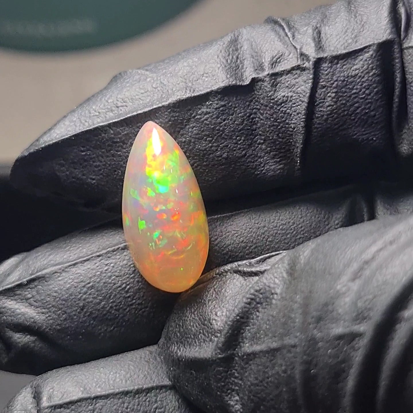 Natural Ethiopian Opal Cabochon | Pear| Size: 22x11mm - The LabradoriteKing